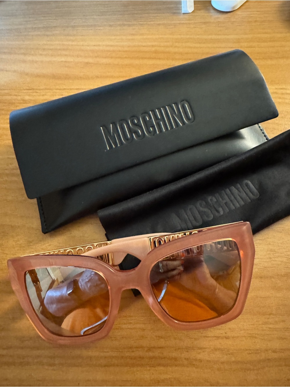 Moschino Pink Gradient Cat Eye Sunglasses 53-22-145